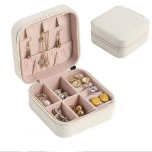 Small Travel Leather Jewelry Box